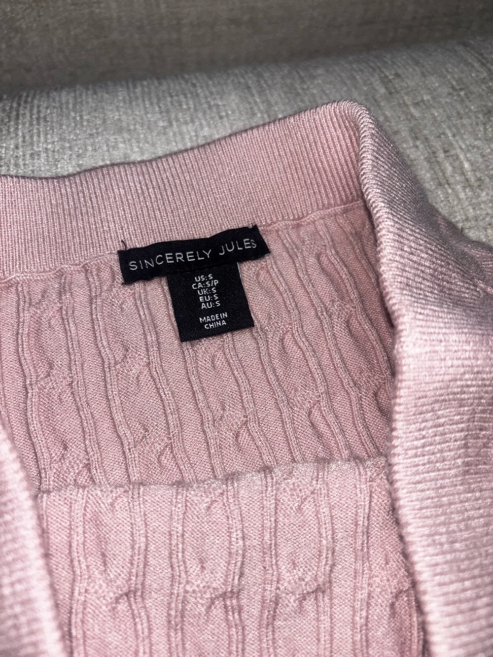 Sincerely Jules Small Pink Cable Knit Mini Skirt Coquette Preppy Soft Girl Chic - Picture 4 of 9
